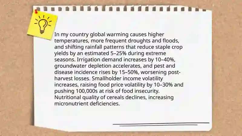 Global warming in my country 4