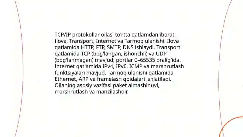 Kompyuter tarmoqlarining standart texnologiyalari 4