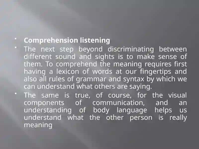 Discriminative listening 4