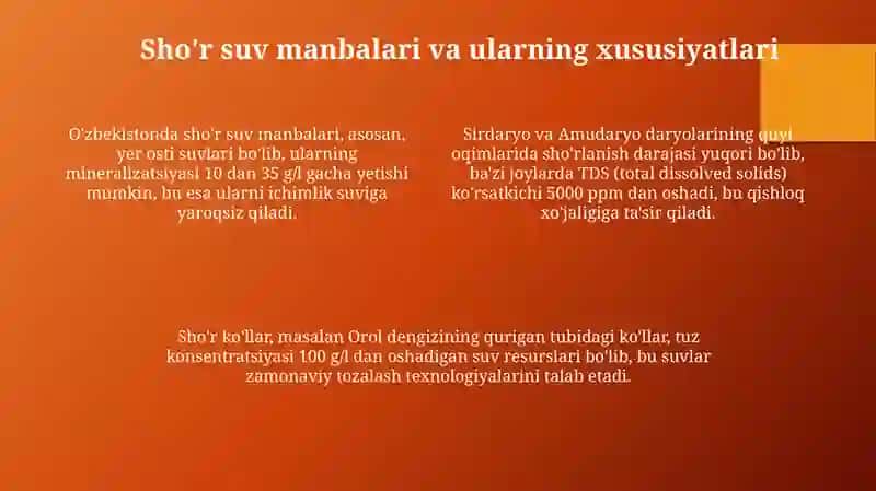 Shoʻr suvni chuchuklashtirish 4