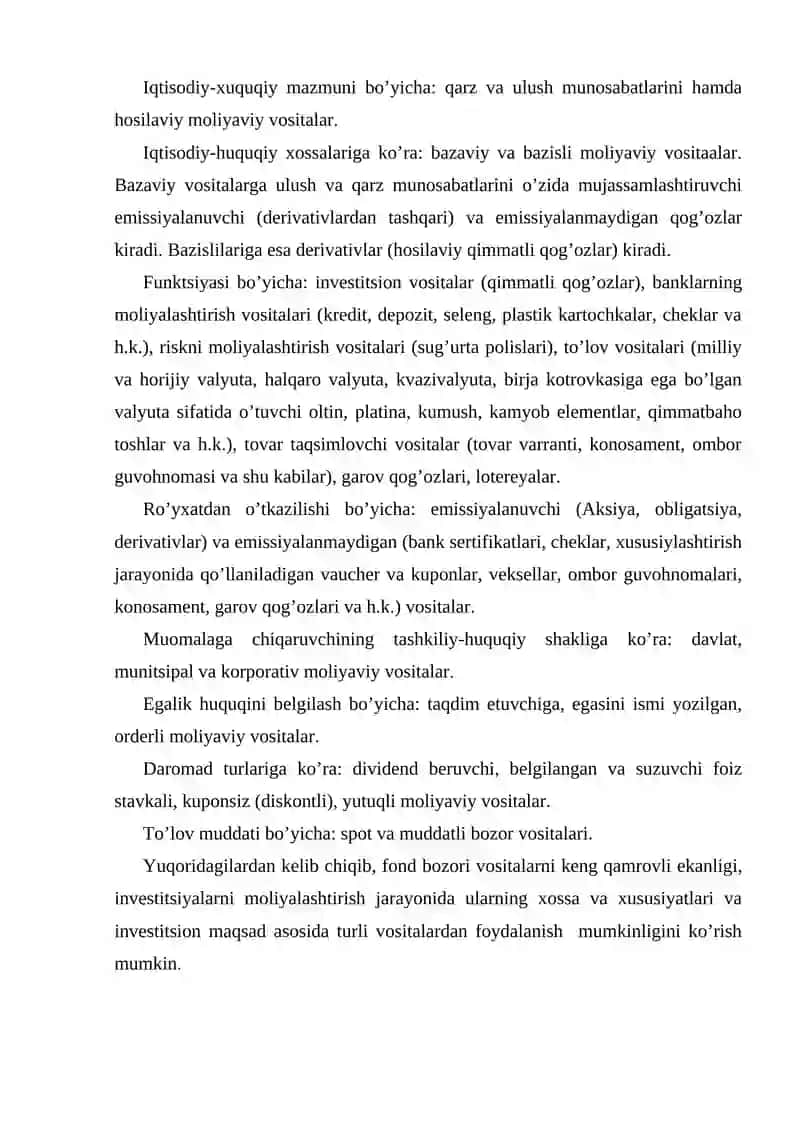 Moliyaviy vositachilarning umumiy tarkibi 4