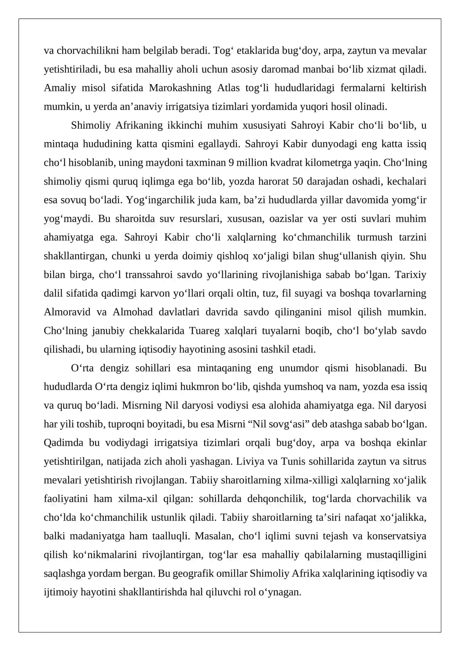 Shimoliy Afrika xalqlari hoʻjaligi va madaniyati 4