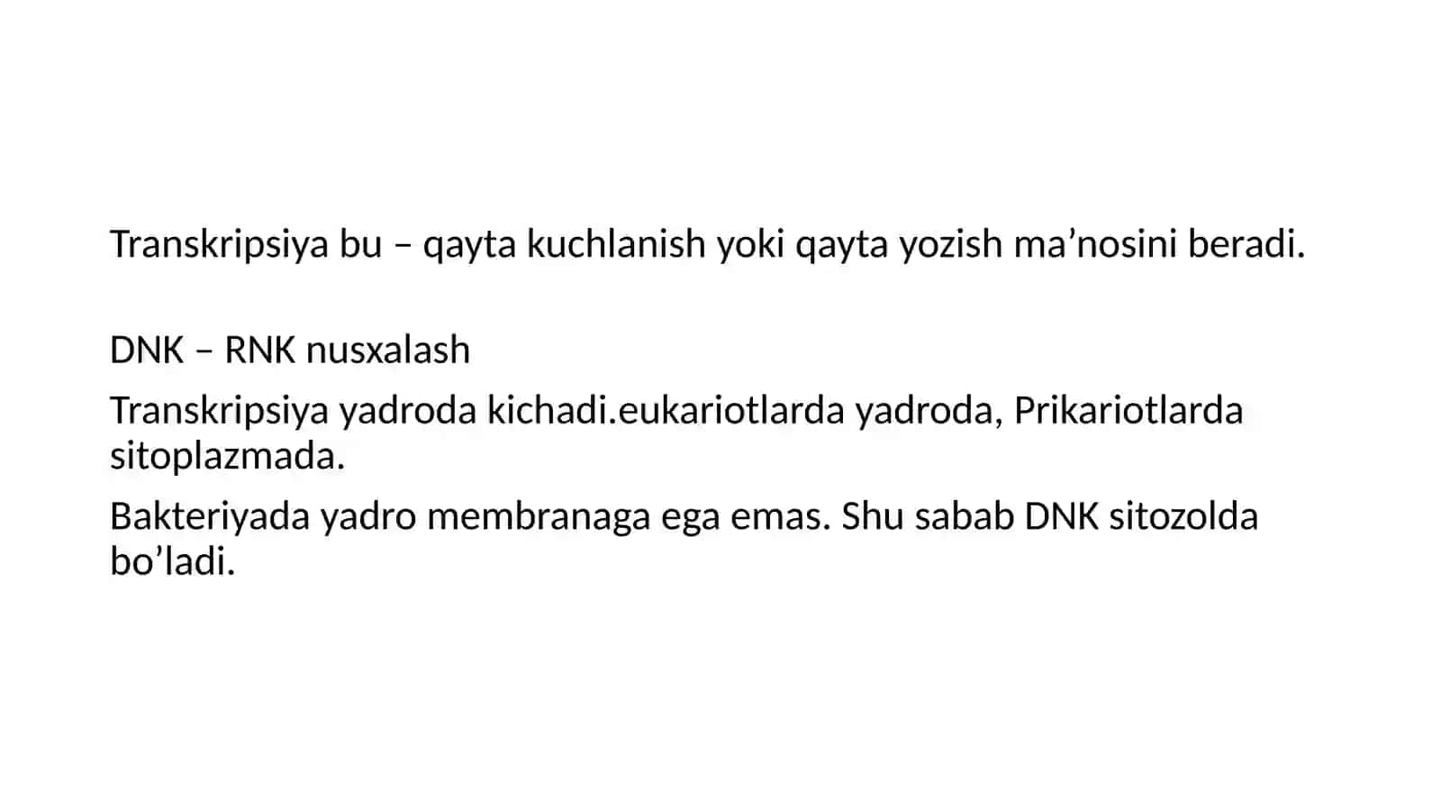 Molekulyar biologiya genlar ekspressiyasi 4