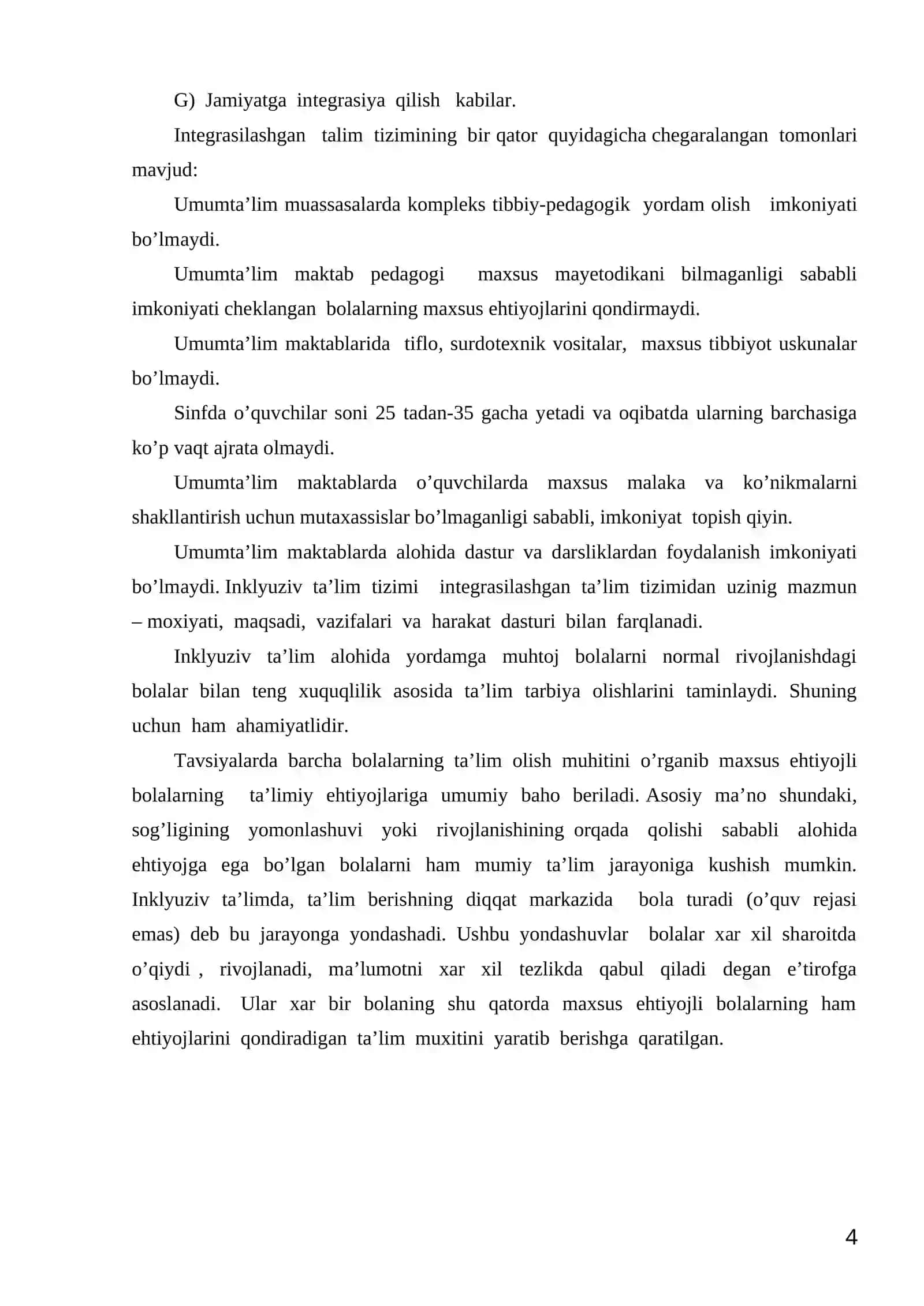 INKLYUZIV VA INTEGRASION TA’LIM MOHIYATI 4