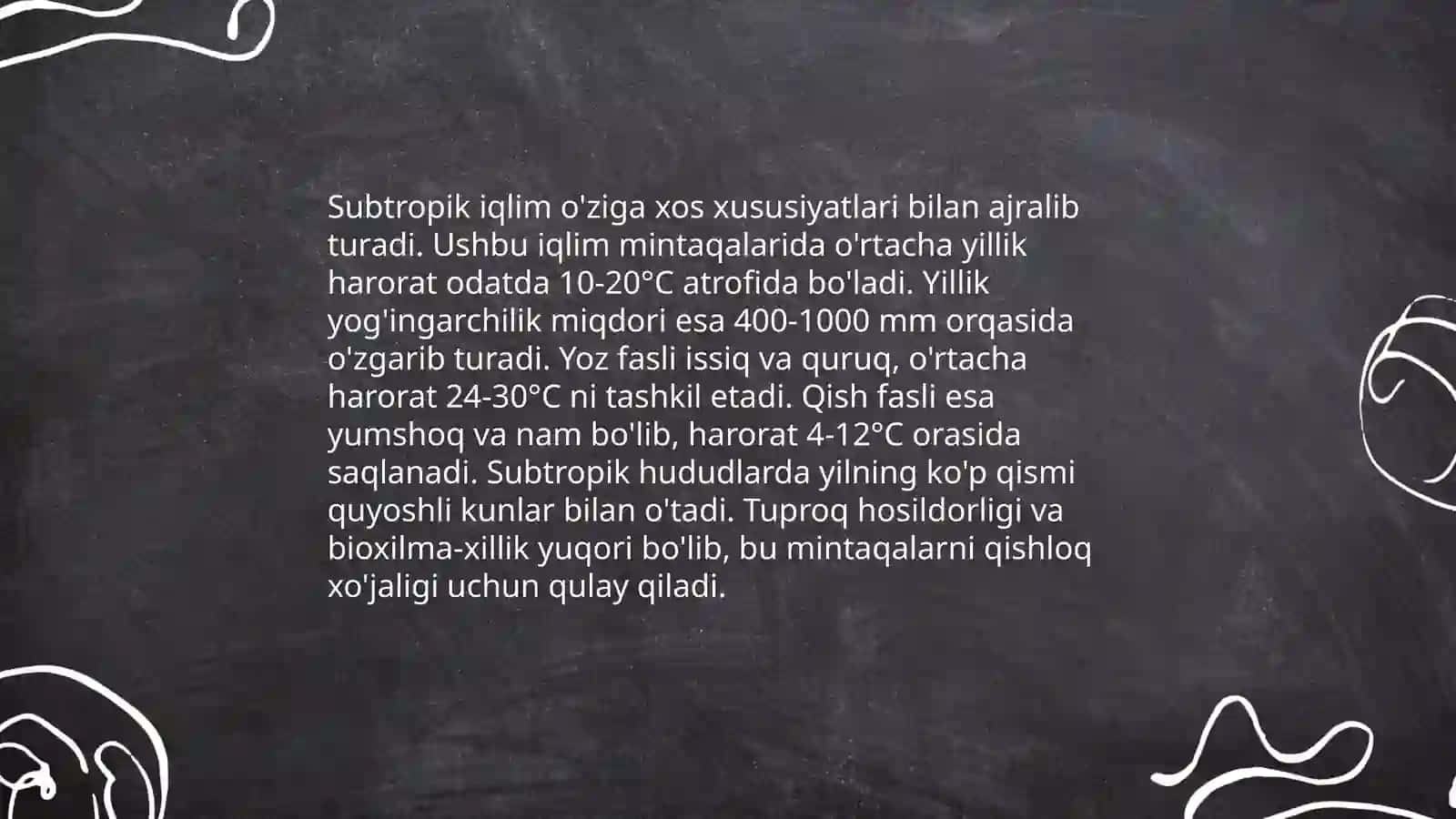Oʻzbekistonning subtropik iqlim mintaqasi 4