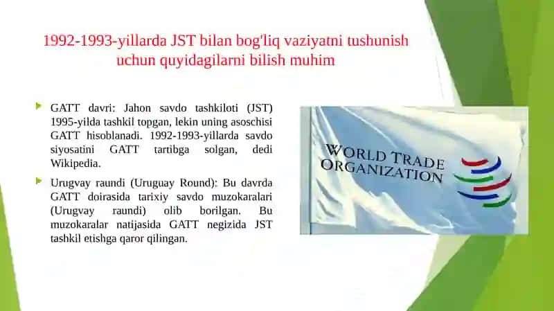 Jahon savdo tashkiloti (1992-1993-yillar) 4