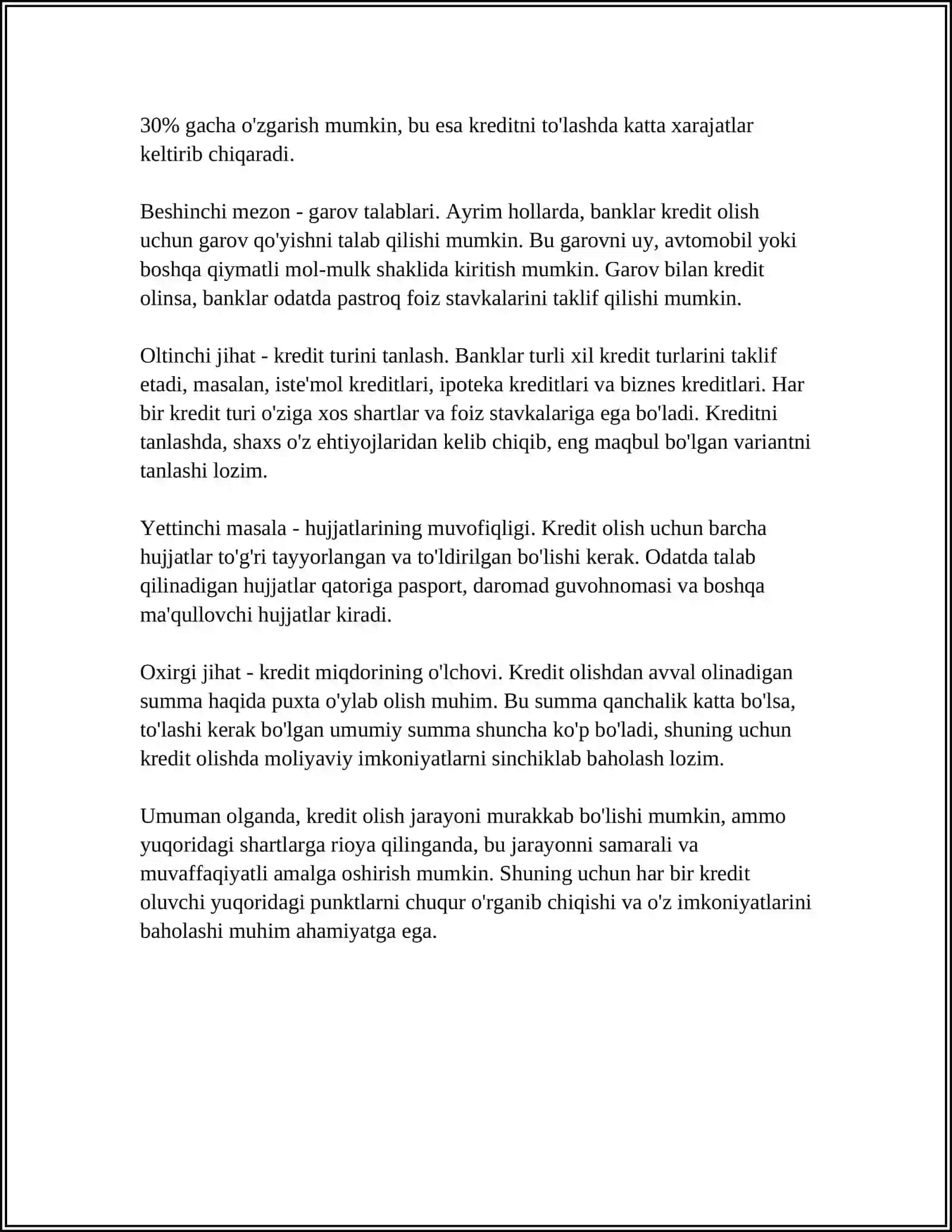 KREDIT OLISH 4