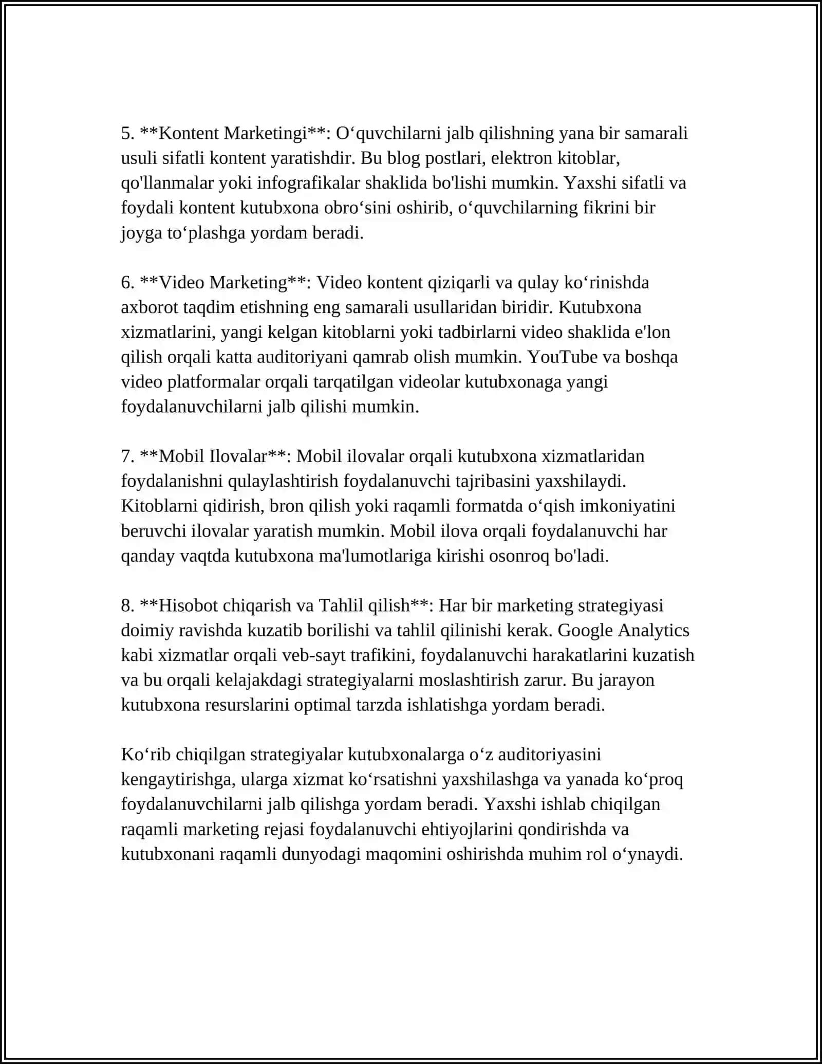 RAQAMLI MARKETING VA ELEKTRON KUTUBXONALAR 4
