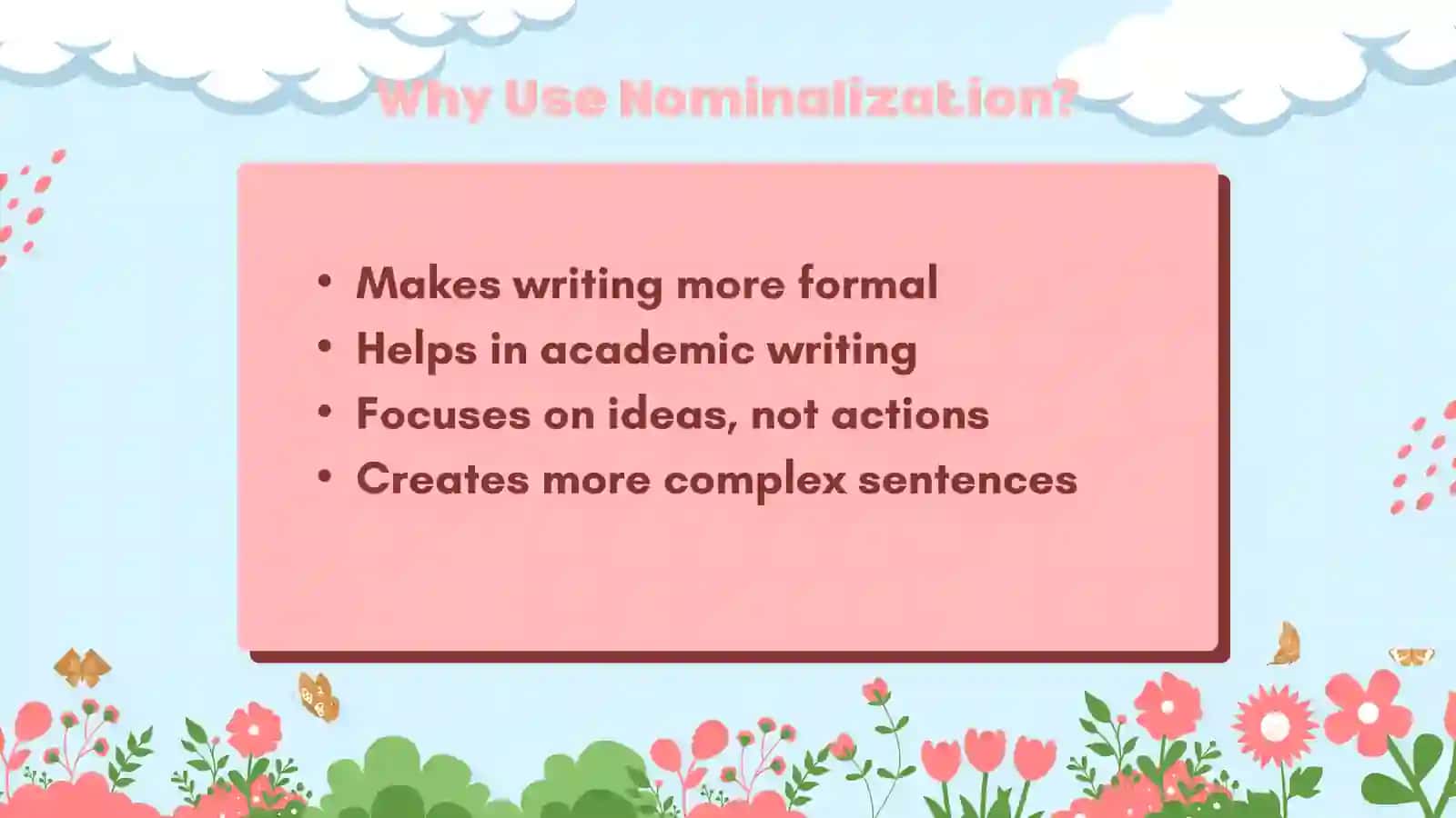 Types of nominalization of the English sentence 4