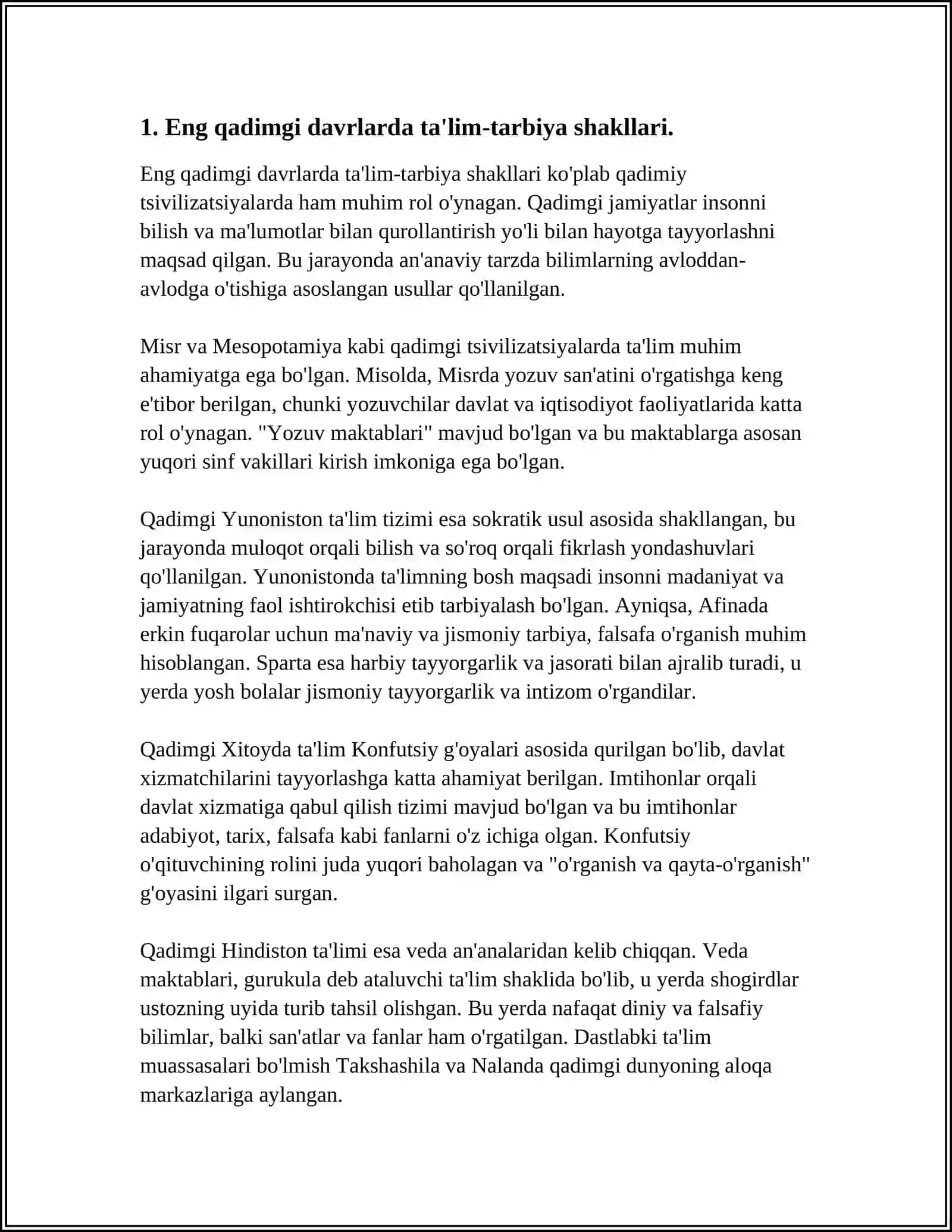 PEDAGOGIKA TARIXI KURSIGA KIRISH 4