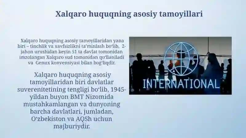 Xalqaro Huquq: Tashkilotlar va Davlatlararo Munosabatlar 4