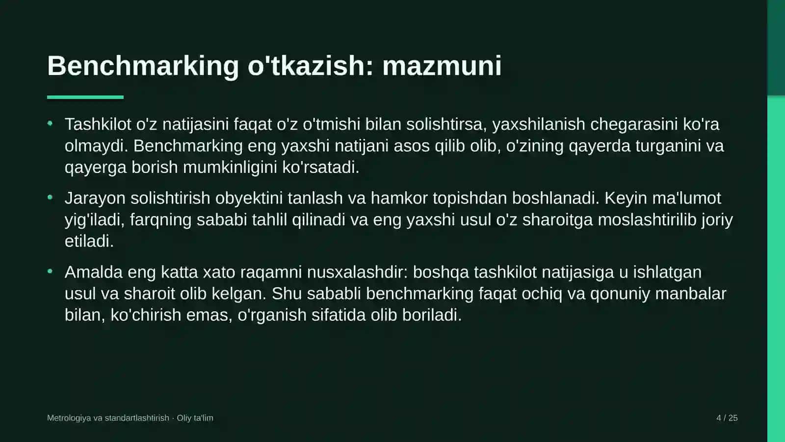 ekologik ta'limda benchmarking o'tkazish 6347 4