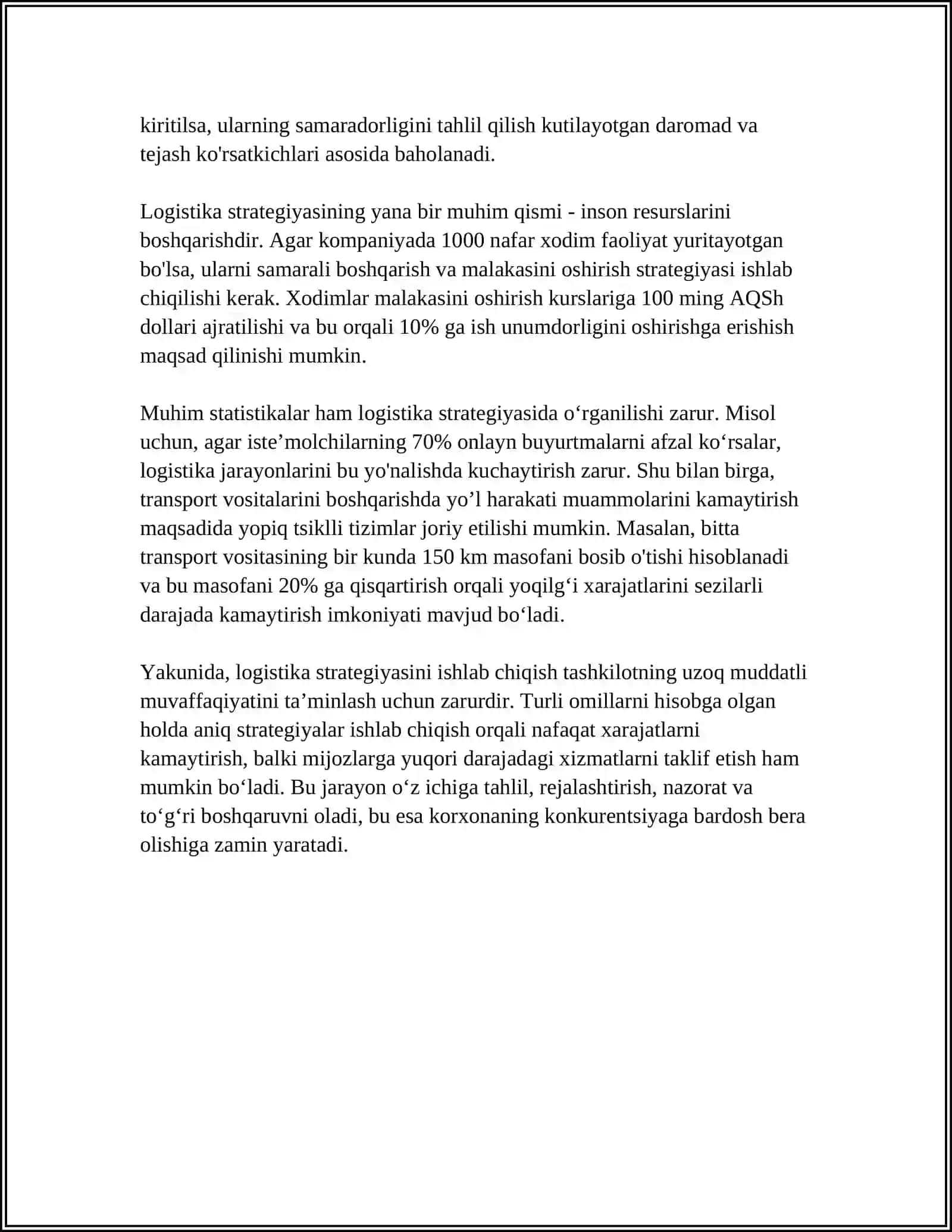 LOGISTIKA BOSHQARUVINING PRINSIPLARI 4