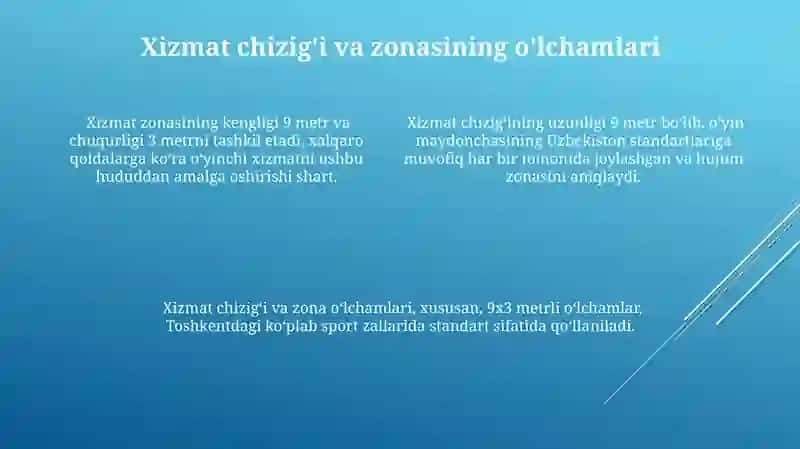 Voleybol Maydonchasi O'lchamlari 4