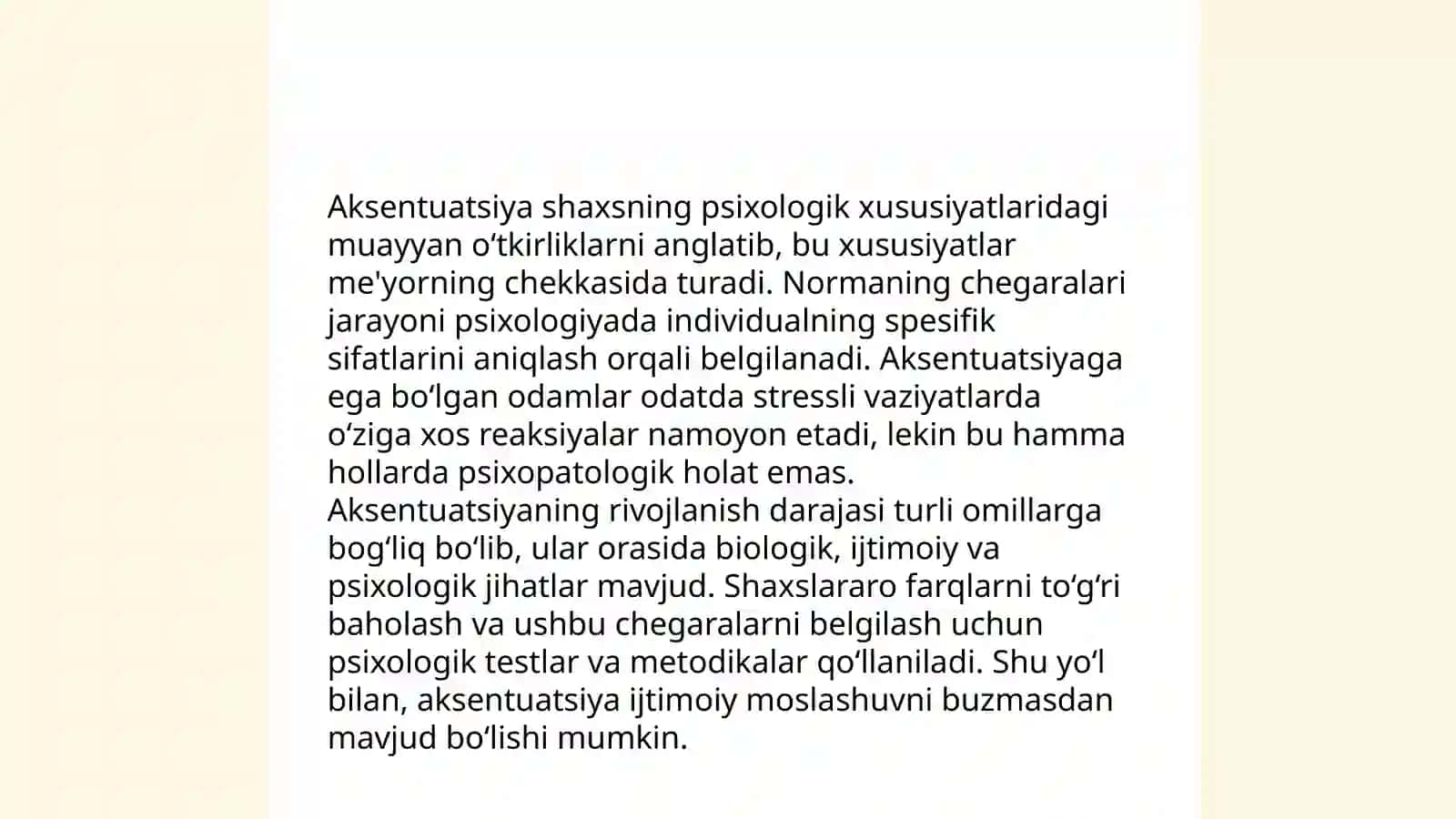 Xarakter aksentuatsiyasi mavzusida slayd 4