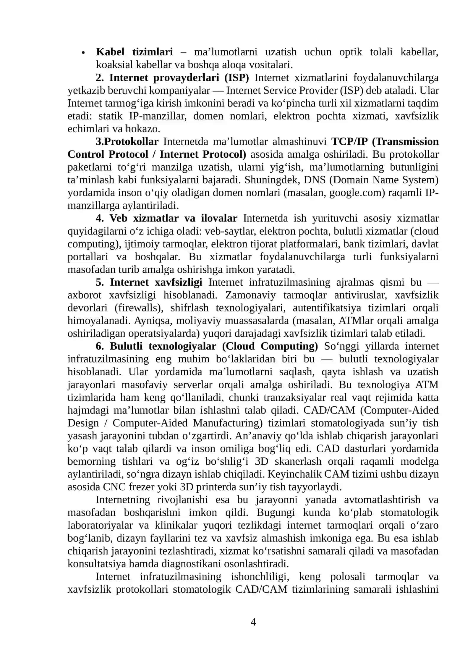 Global komputer tarmoqlari.ATM texnologiyasi 4