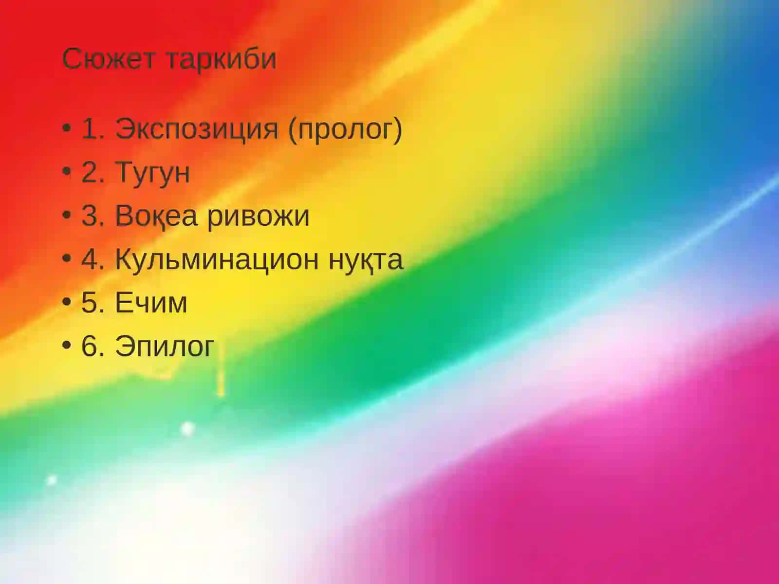 Сюжет ва унинг турлари 4