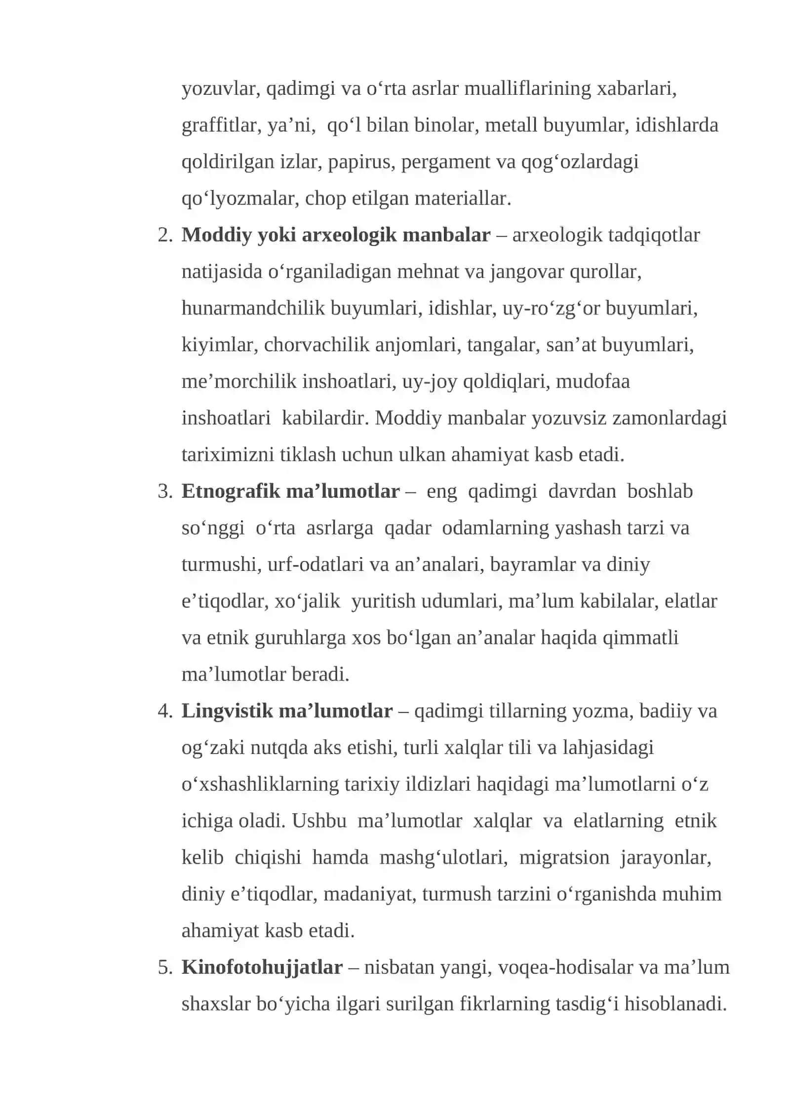 Tarixni o'rganishda tarixiy manbalarni beqiyos ahamiyati 4