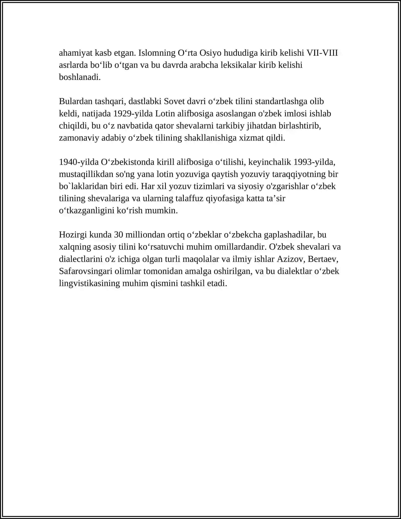 OʻZBEK SHEVALARINI TASNIFI 4