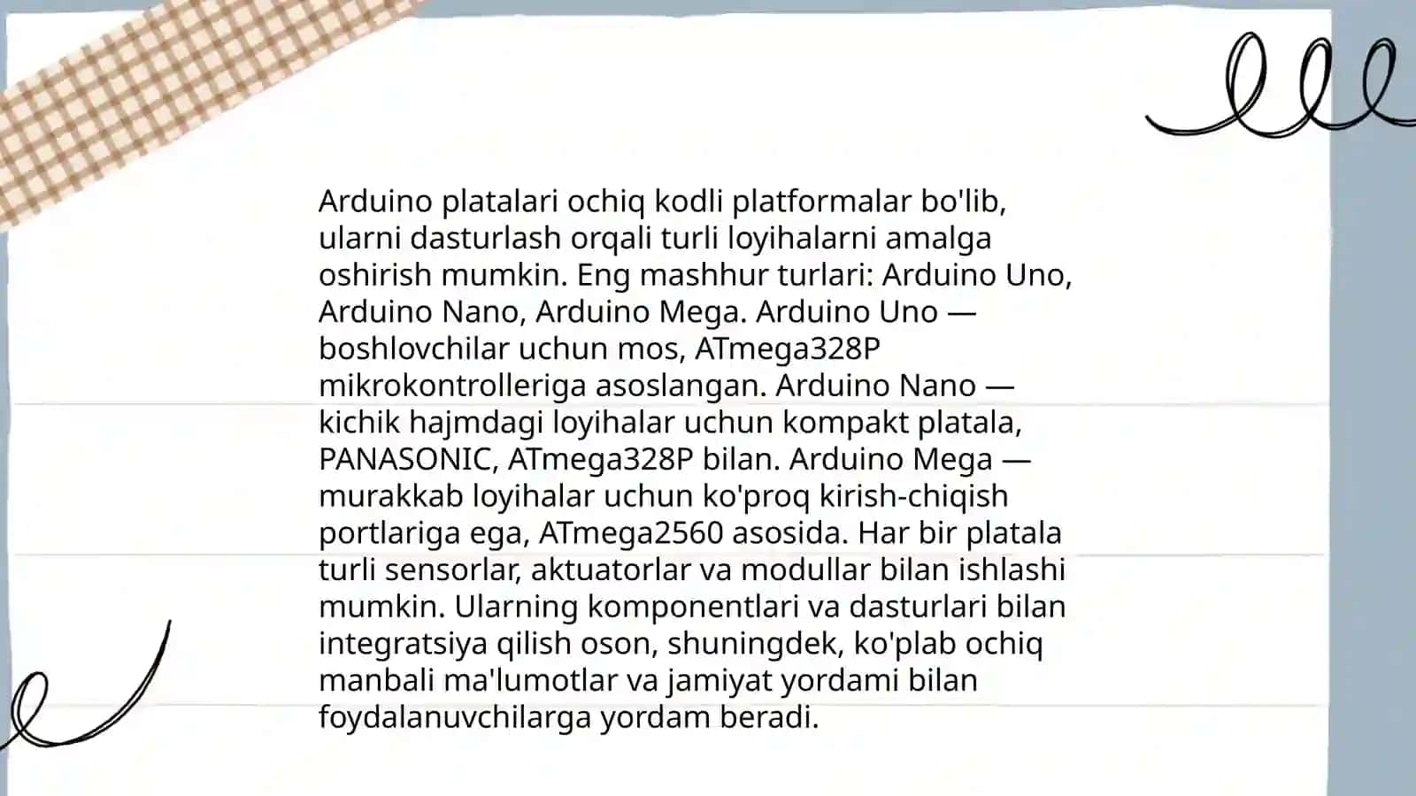 Arduino platformasining asosiy tushunchalari 4