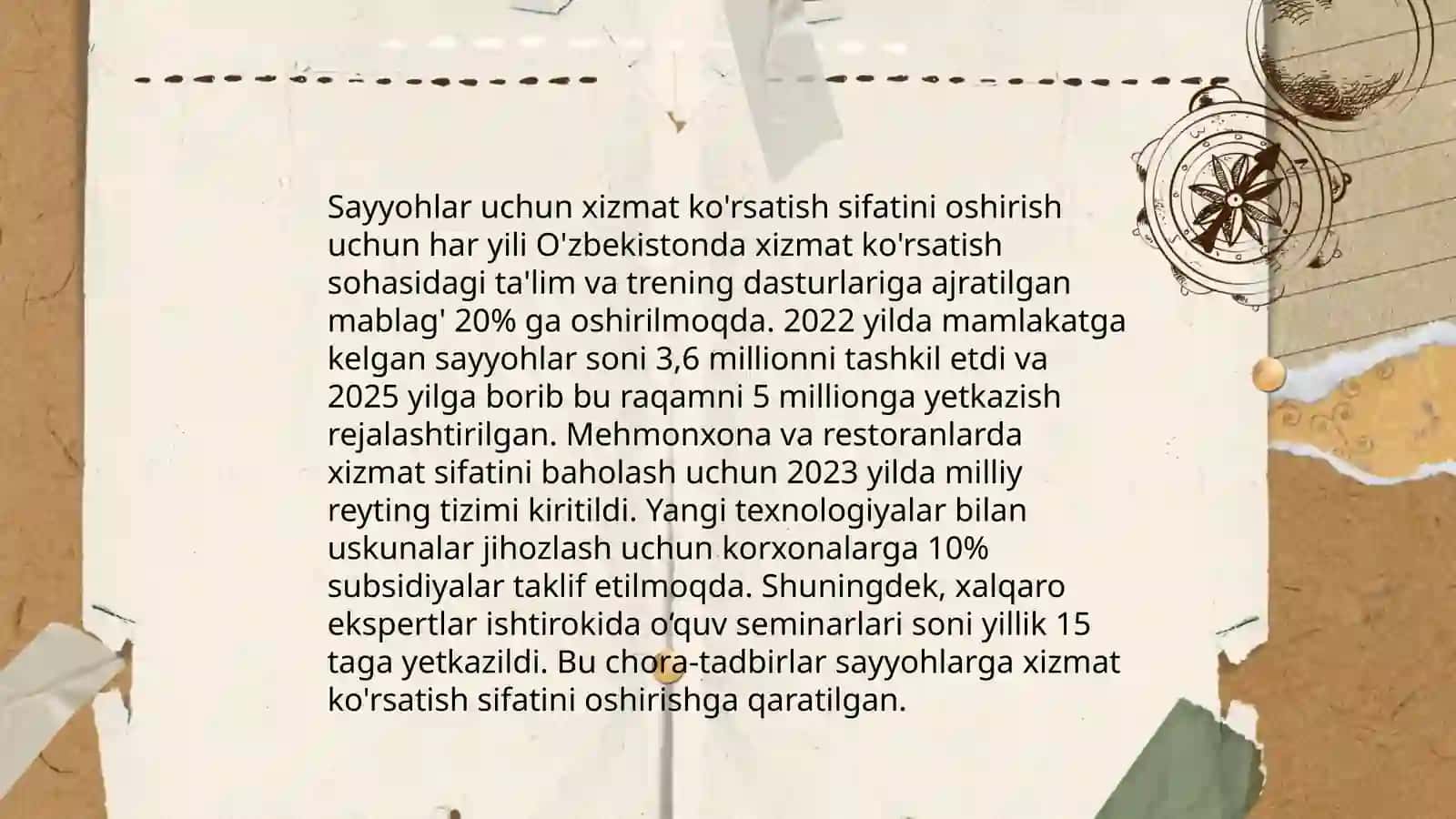 O'zbekistonda turizimni rivojlantirish va uning istiqbollar 4
