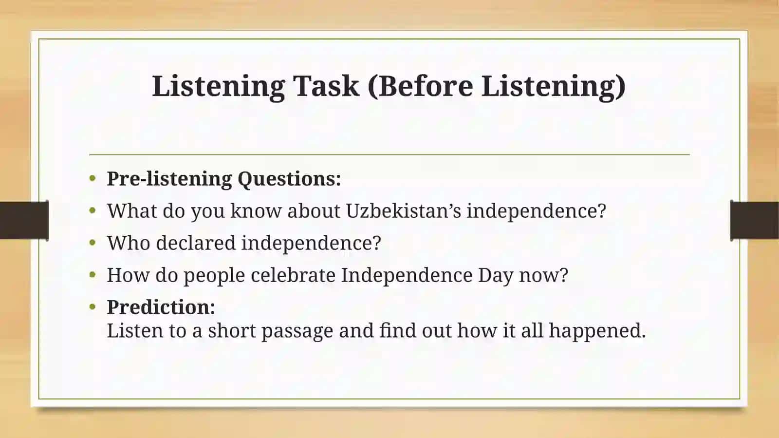 Independence of Uzbekistan:How It Happened in 1991,Nouns (Singular & Plural) – Listening Skill 4