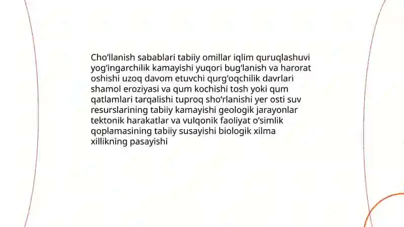 Choʻllanish jarayoni va uning oqibati 4