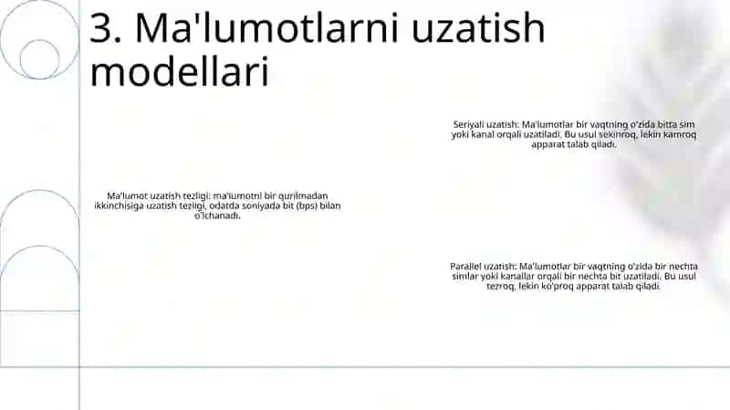 Ma'Lumotlarni Uzatish 4