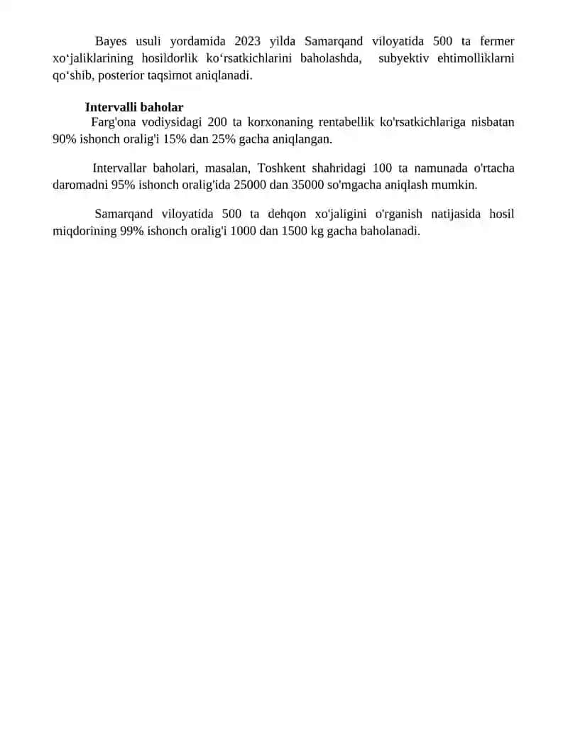 Taqsimot parametrlarining statistik baholari 4