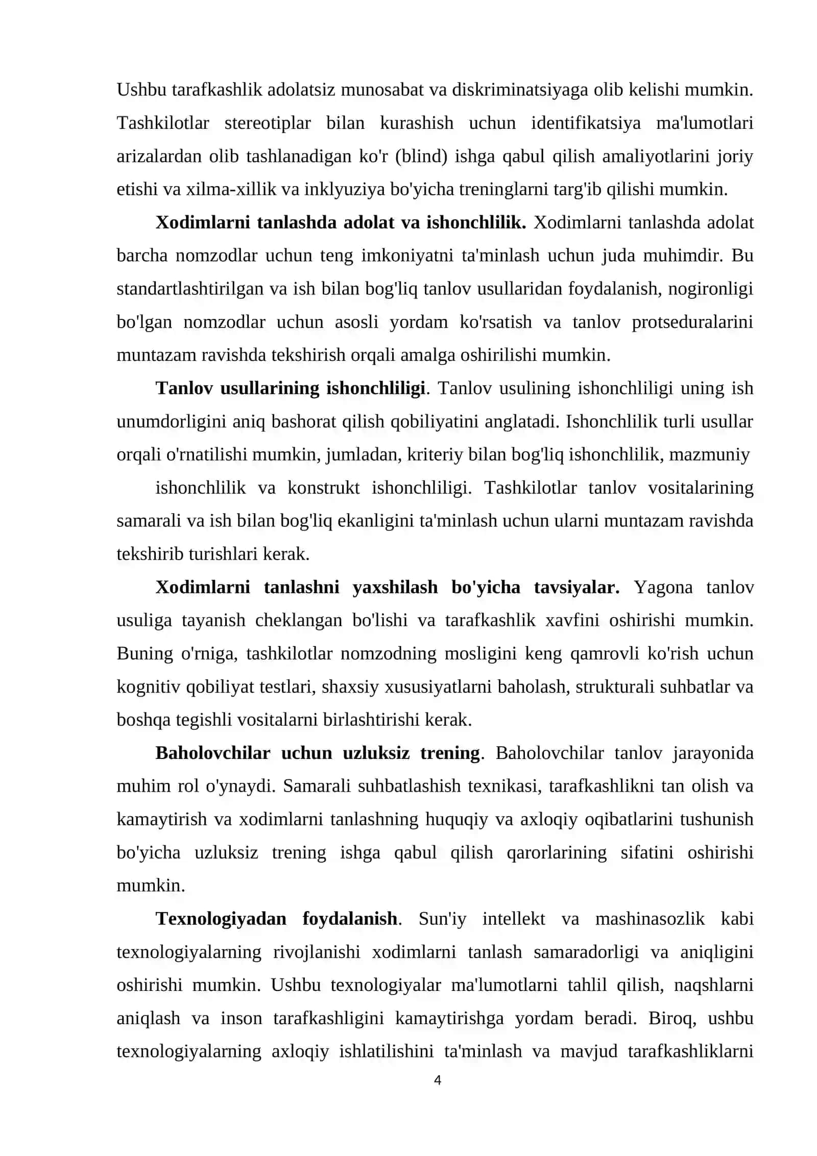 Xodimlarni tanlash 4