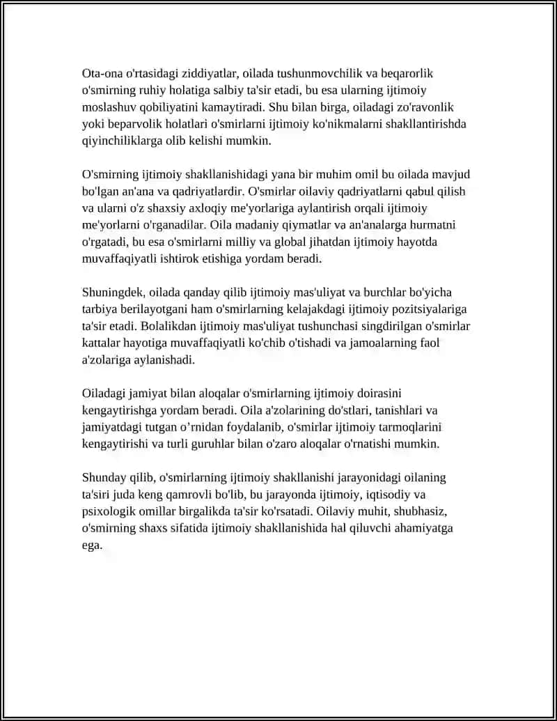 O'smirning Ijtimoiy Jihatdan Shakllanishi 4
