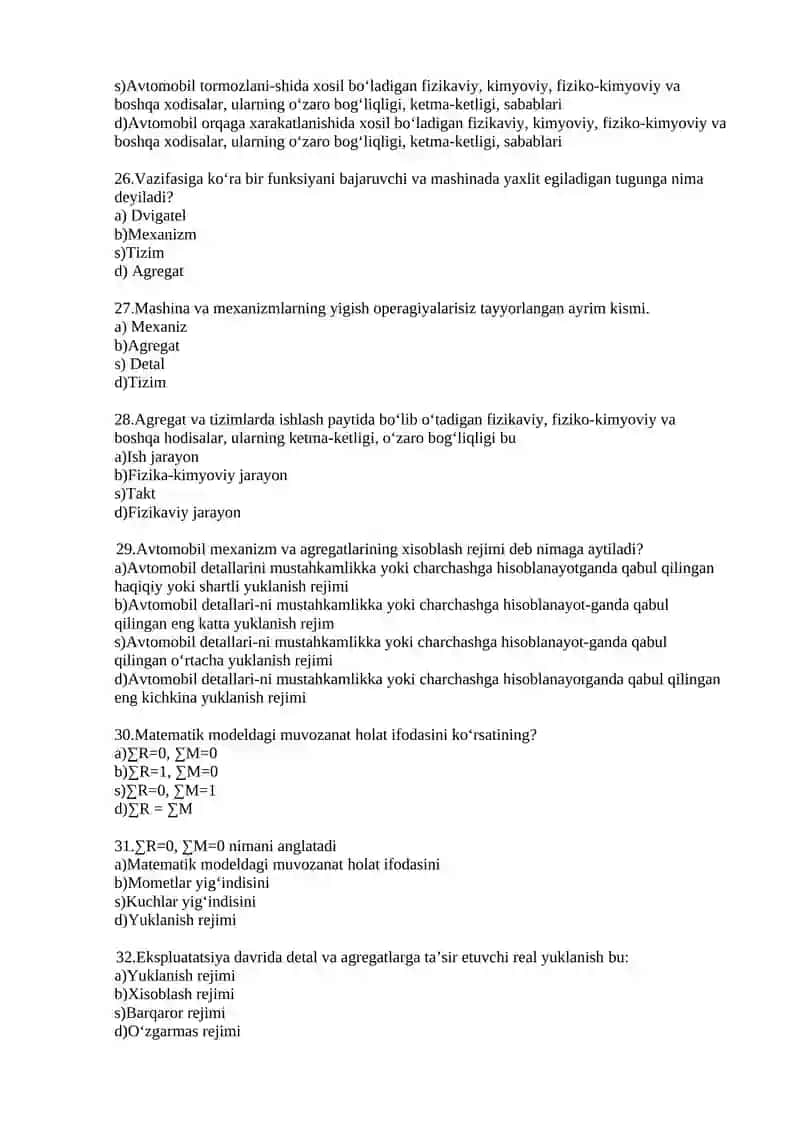 ABTOMOBILLAR MAXSUS KURSI FANI 4