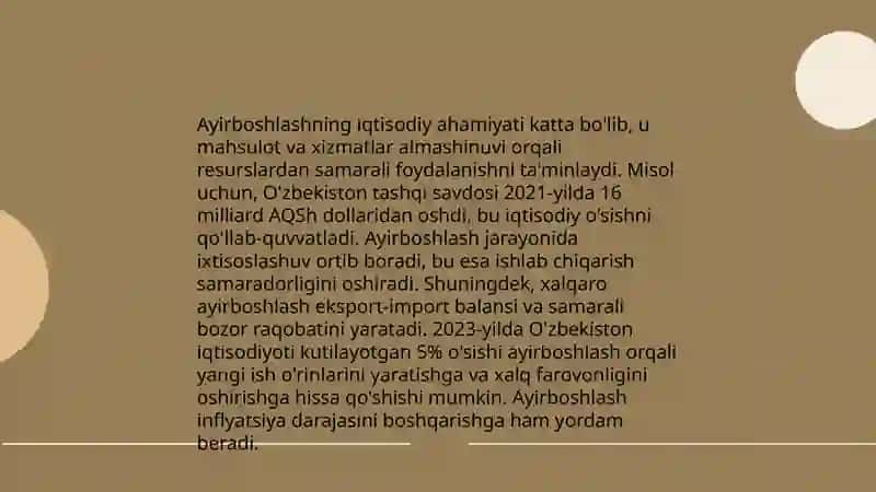 Ayirboshlashning Tarixi 4