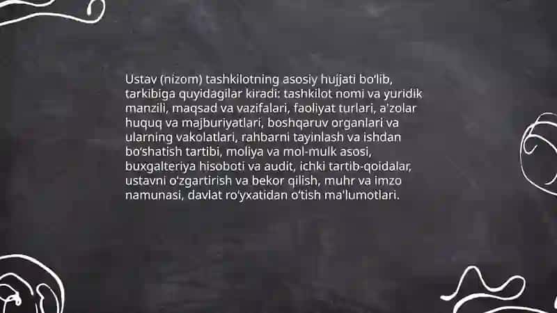 Tashkiliy hujatlar 4