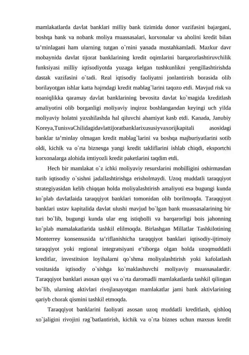 MAMLAKAT IQTISODIYOTINI RIVOJLANTIRISHDA BANK SEKTORI VA MOLIYA TIZIMINING BARQARORLIGINI TA’MINLASH YO‘LLARI 4