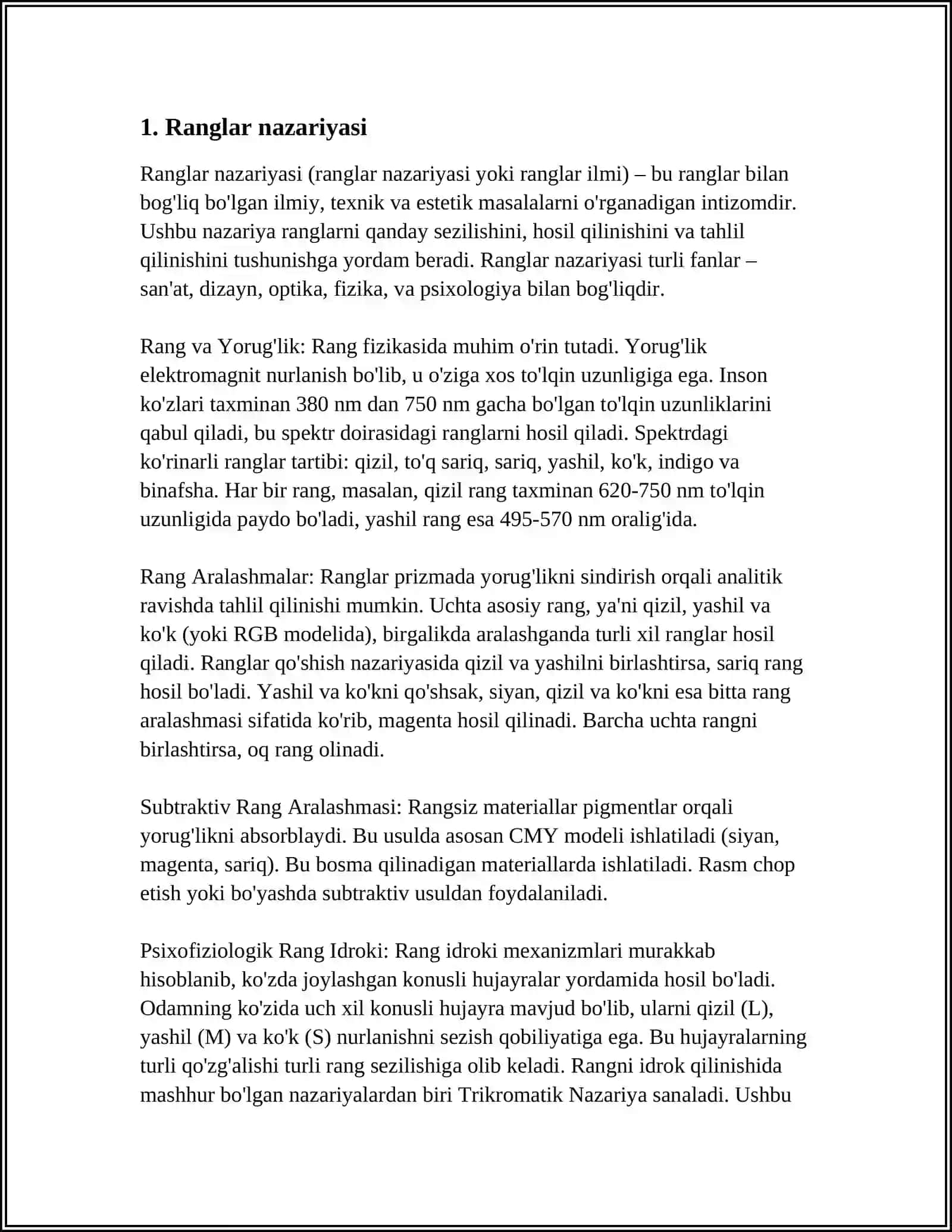 Ranglar nazariyasi 4