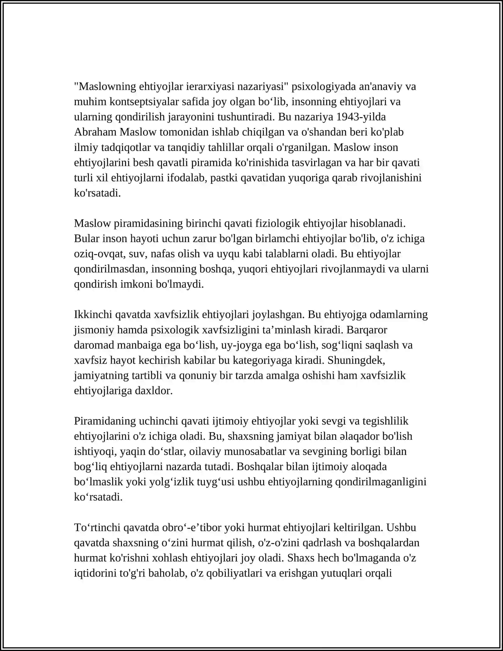 PSIXOLOGIYADA EHTIYOJLAR MUAMMOSI 4