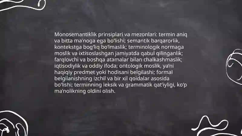 Terminlarning monosemantik xarakteri 4