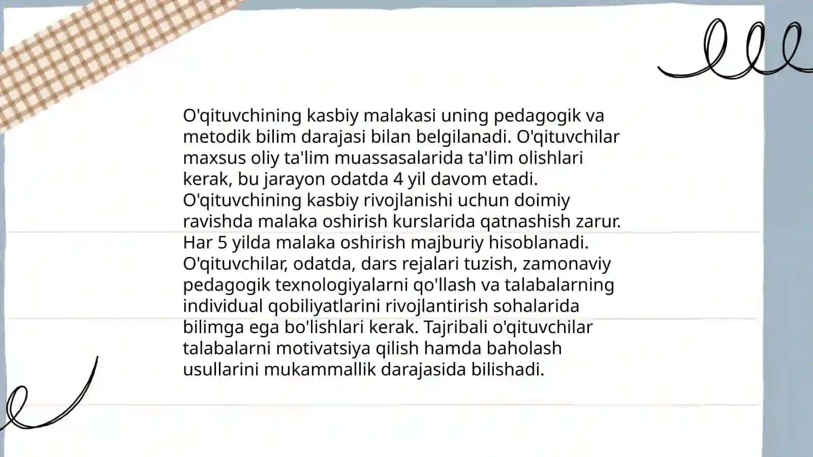 O'qituvchining vazifalari 4