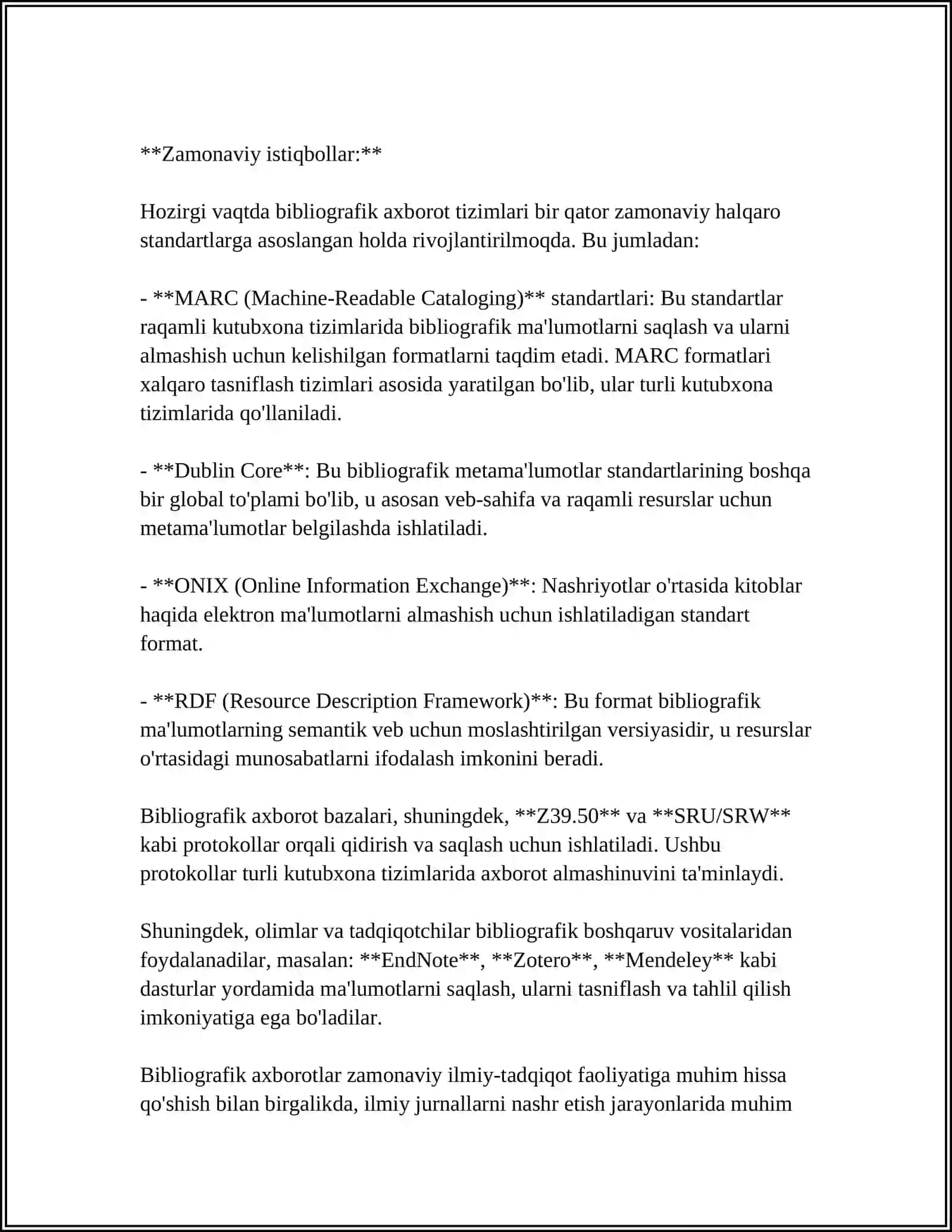 BIBLIOGRAFIK AXBOROTNING ZAMONAVIY TUSHUNCHASI 4
