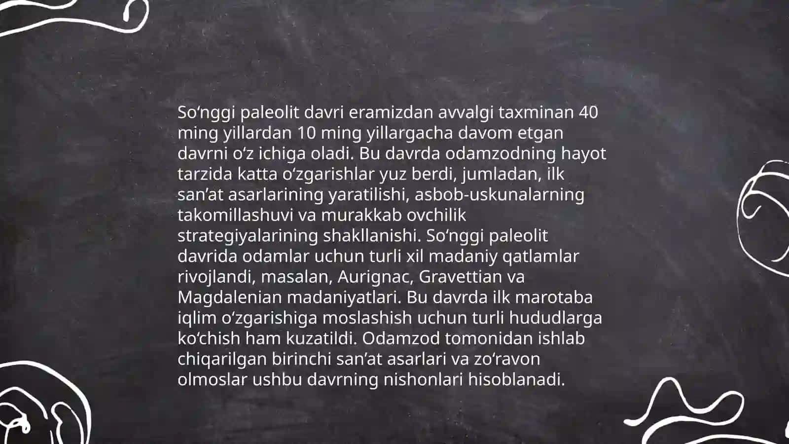 So‘nggi paleolit davri va uning o‘zigaxos xususiyatlari 4
