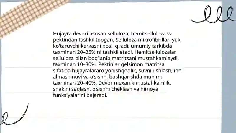 O'simlik hujayrasi haqida 4