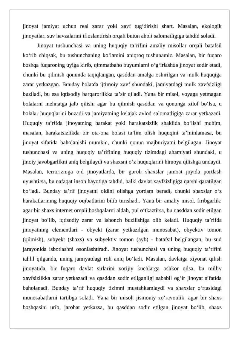 Jinoyat tushunchasi va belgilari 4