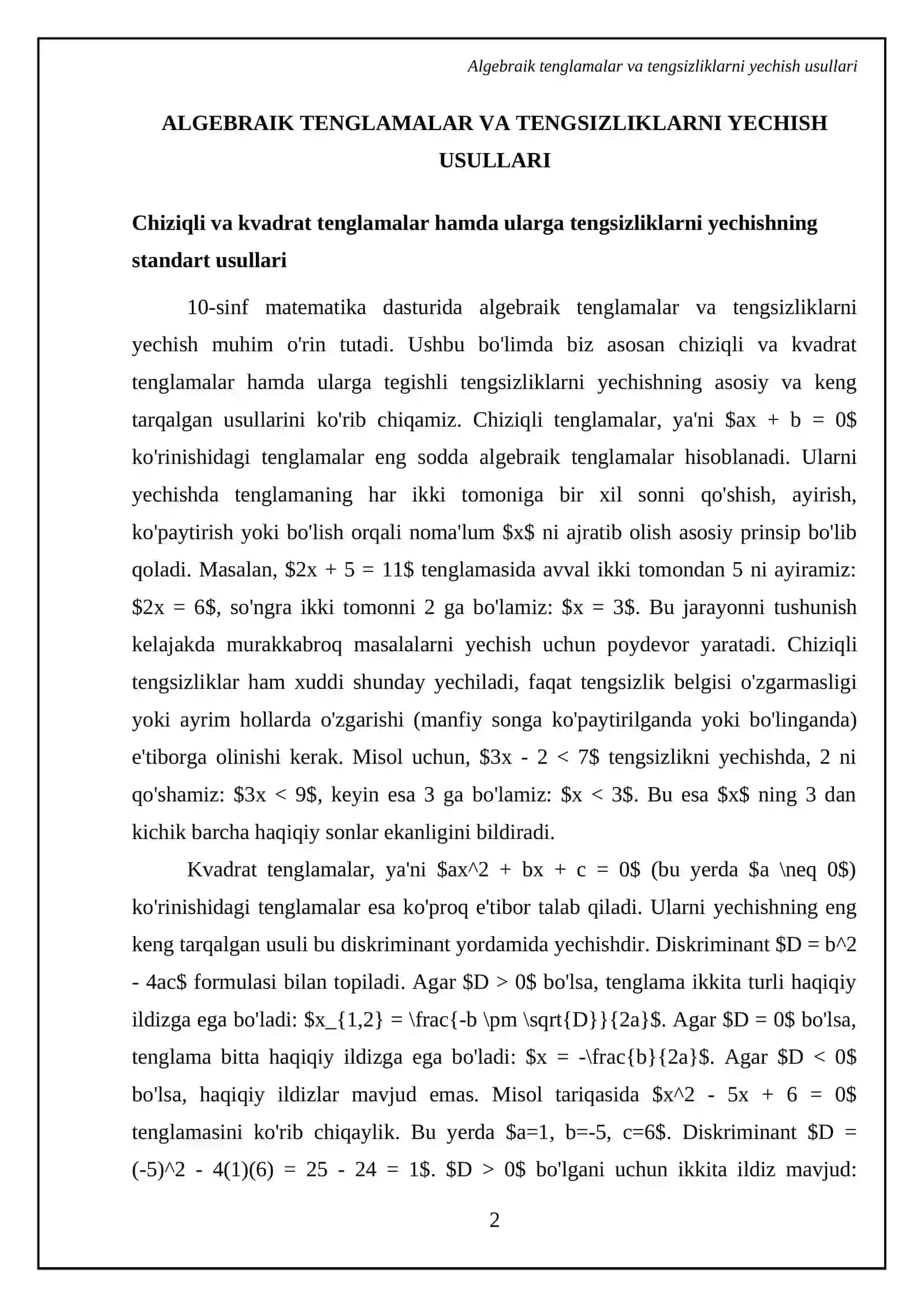 10-sinf misollari yechish 4