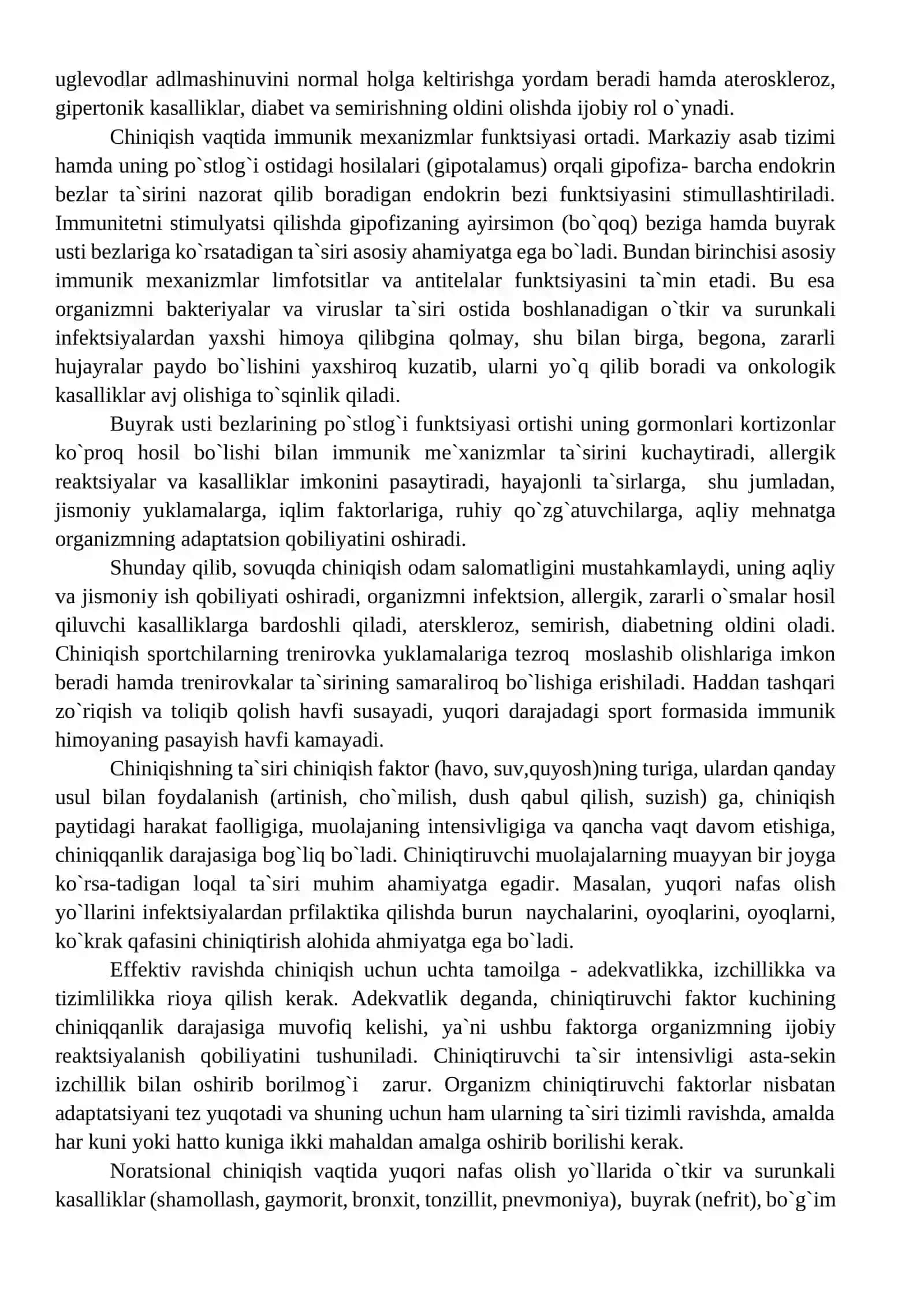 Organizmni Chiniqish usullari 4
