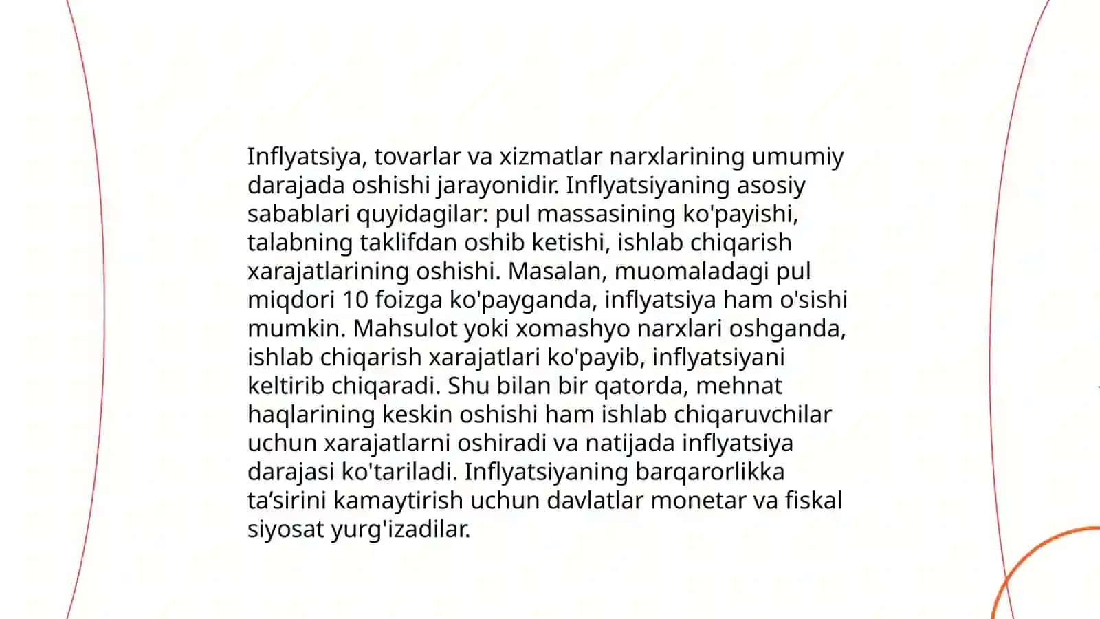 INFLYATSIYA MOHIYATI, TURLARI VA O‘LCHASH USLUBLARI 4