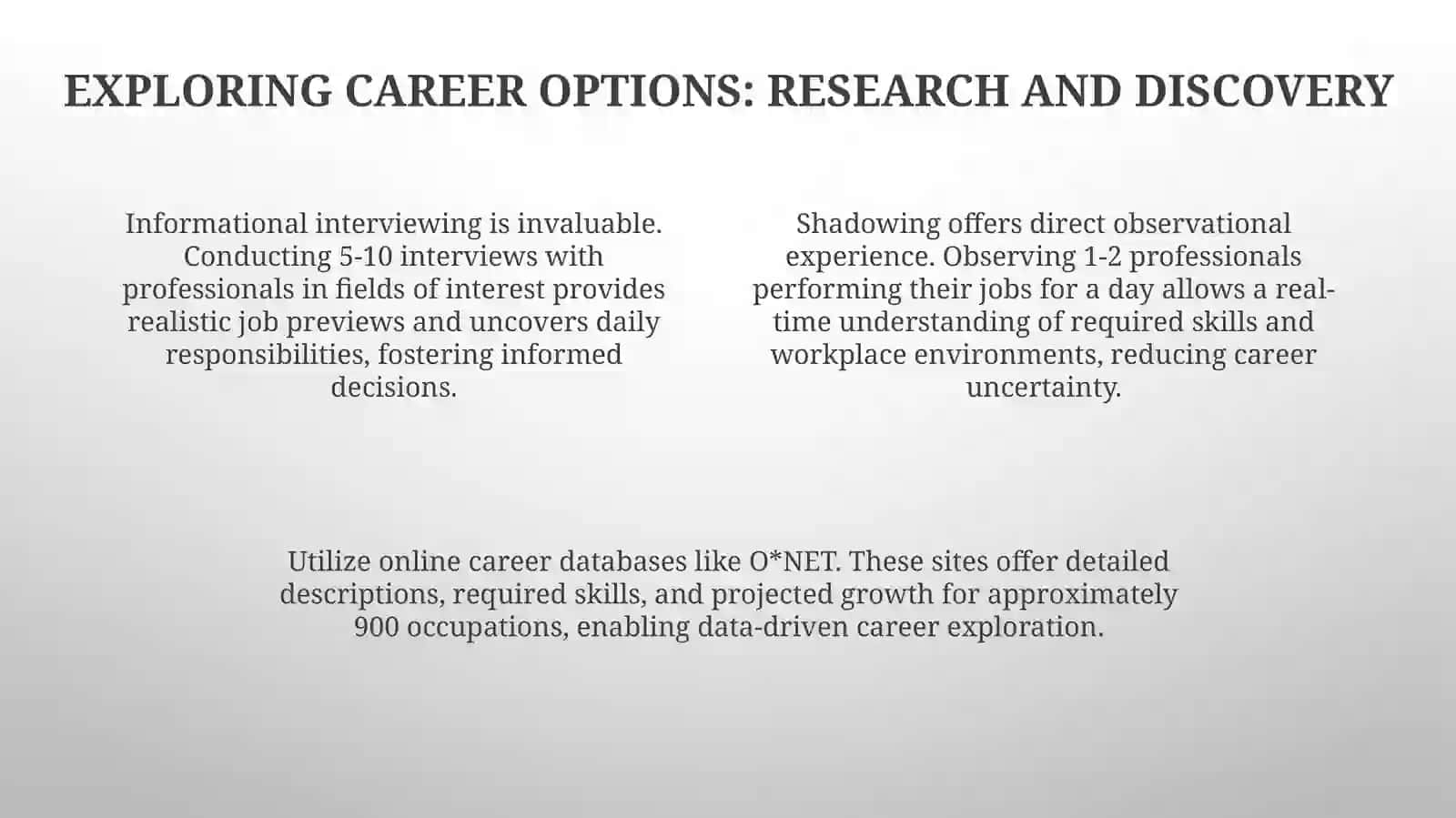 Stages and methods of careerplanning 4