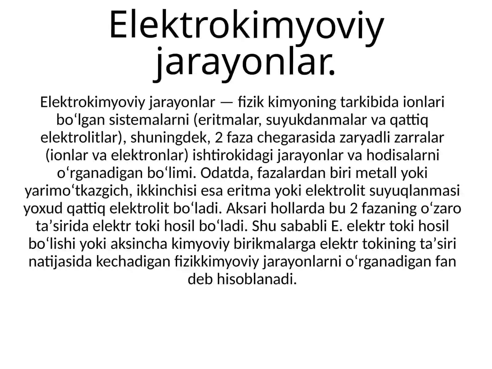 Elektrokimyoviy jarayonlar 4
