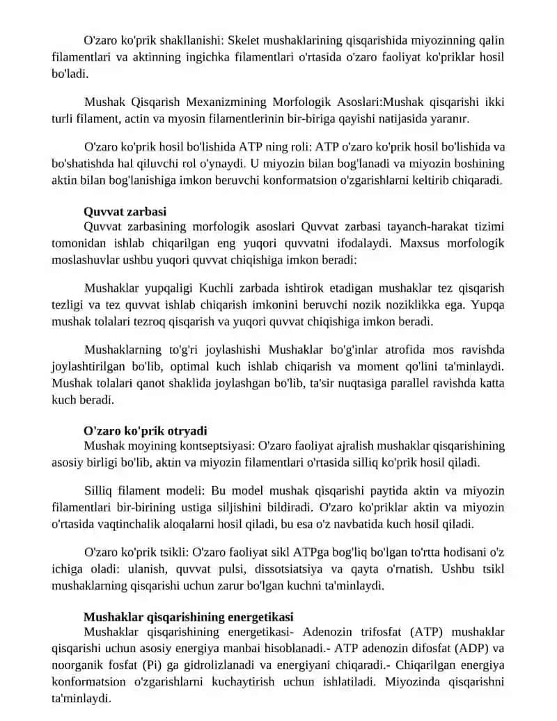 Mushak Qisqarish Mexanizmining Morfologik Asoslari 4