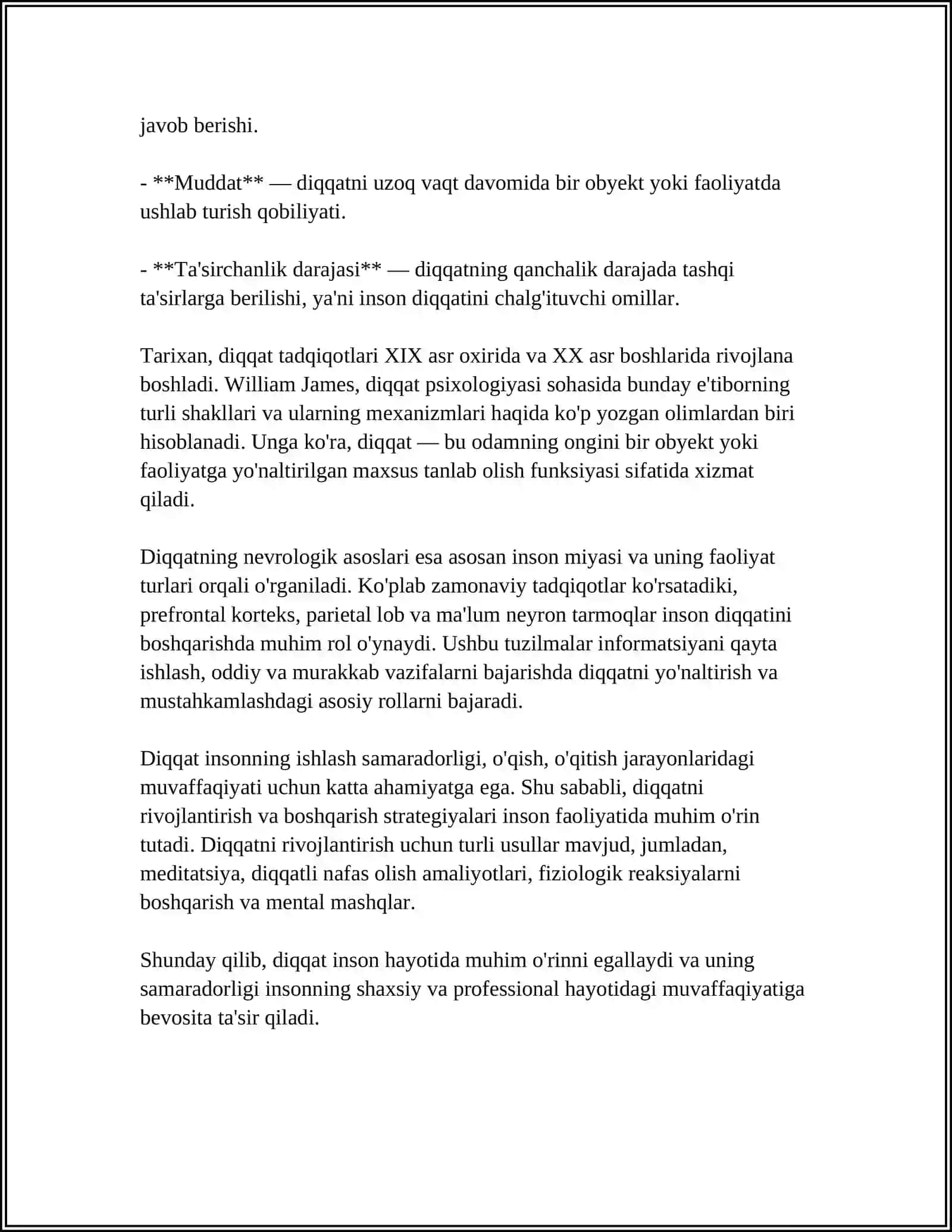 DIQQAT TURLARI VA UNING HUSUSIYATLARI 4